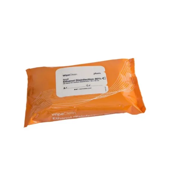 WipeClean Ethanol Desinfektion, Small, 25 stk/pak