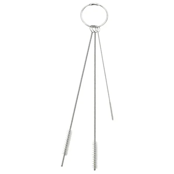 Vikan Rensest m/3 brster, 2, 5, 6 mm, Bld, Hvid