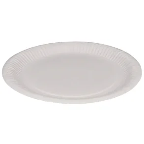 Paptallerken, Gastro-Line, 23cm, hvid, pap 100stk