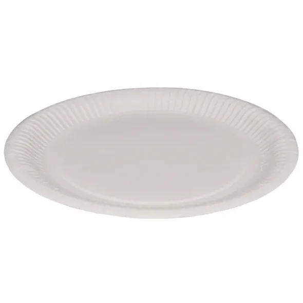 Paptallerken, Gastro-Line, 23cm, hvid, pap 100stk