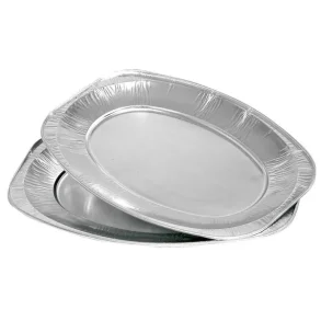 Serveringsfad  35x24,3cm, 105 my slv, aluminium oval 100 stk