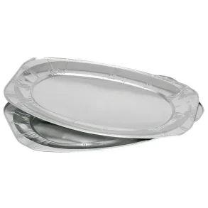 Serveringsfad 54,7x36cm, 150 my, slv aluminium oval 60 stk