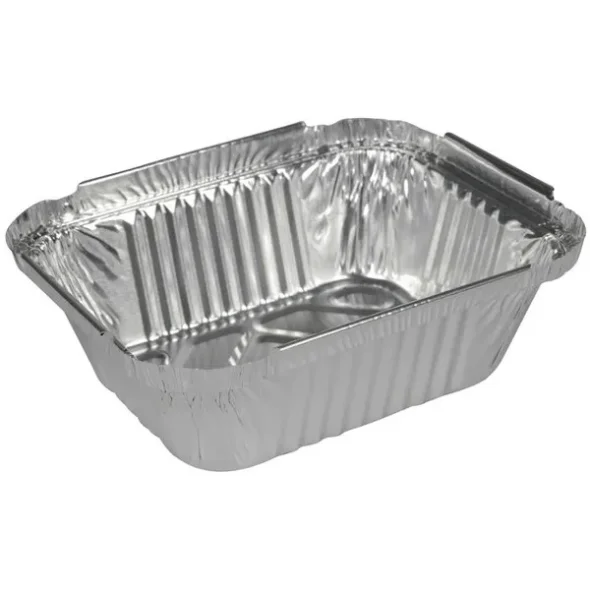 Aluminiumsbakke 12,3x9,6x3,3cm alu, firkant 250 ml 150stk 