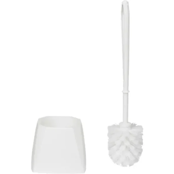 Toiletbrste, hvid plast