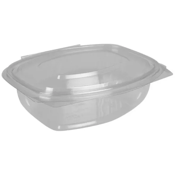 Salatbger, 20x16,5x7cm, 1000 ml, klar, APET, med hngslet lg, oval 300stk