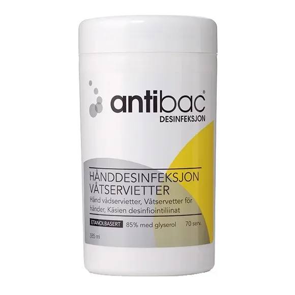 Antibac Hnddesinfektion vdservietter 70 ark/btte