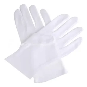 Bomuldshandsker, 1 par hvid