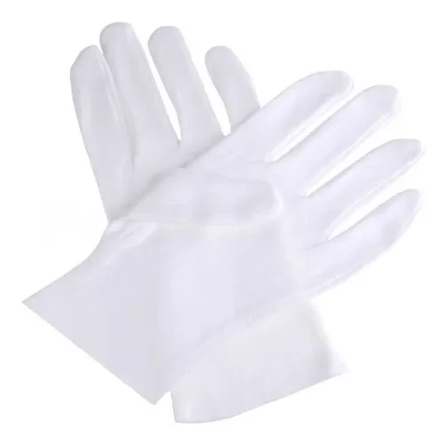 Bomuldshandsker, 1 par hvid