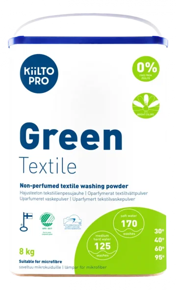 Kiilto Pro Green Textile vaskepulver svanemrket 8 kg