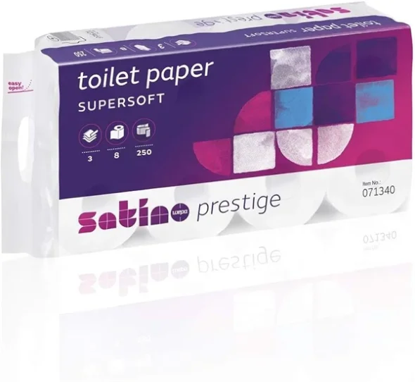 Satino Toiletpapir Wepa 3 lags, FSC, EU, 27.5 meter, 64 ruller hvid