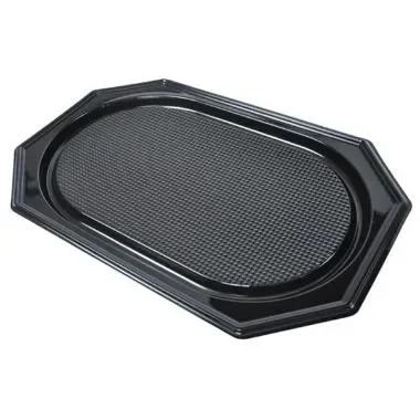 Fad 36x54 cm Stor Plast PET Sort Lg 100 stk