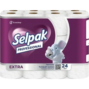 Toiletpapir Selpak pro hvid 2 lags, 72 rl, 20,3 meter, 32 kolli/palle