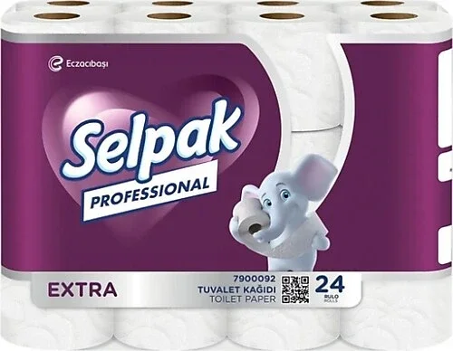 Toiletpapir Selpak pro hvid 2 lags, 72 rl, 20,3 meter, 32 kolli/palle