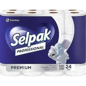 Toiletpapir Selpak pro hvid 3 lags, 72 rl, 18,40 meter 32 kolli/palle 