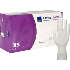 Latexhandsker X-Small uden pudder, 100 stk/pak - 100 pakker