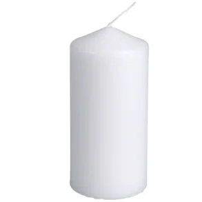 Bloklys, 12cm, 6cm, hvid, 35 timer, 100% paraffin, 12 stk/kolli