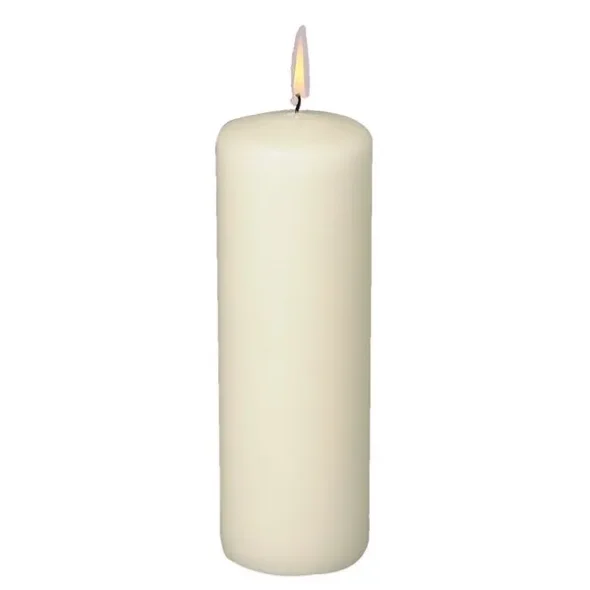 Bloklys, 18cm, 7cm, champagne 80 timer, 100% paraffin 12stk