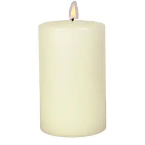 Bloklys, 12cm, 7cm, champagne, 50 timer, 100% paraffin 12stk/kolli