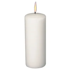 Bloklys, 18cm, 7cm, hvid, 80 timer, 100% paraffin 12stk