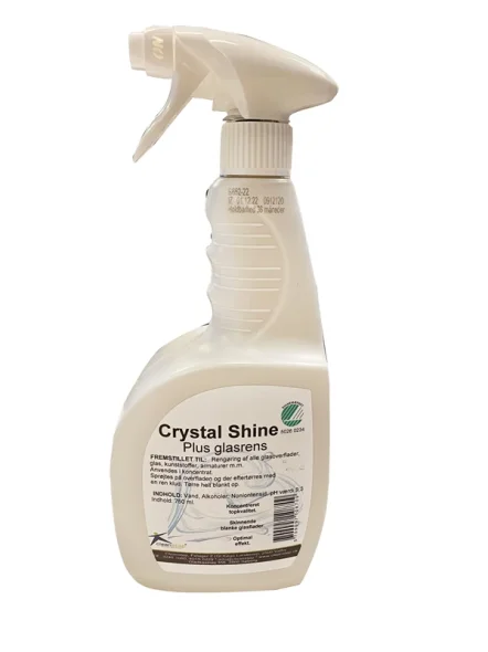 Crystal Shine 750 ml m/spray Svanemrket glasrens 495 stk/palle