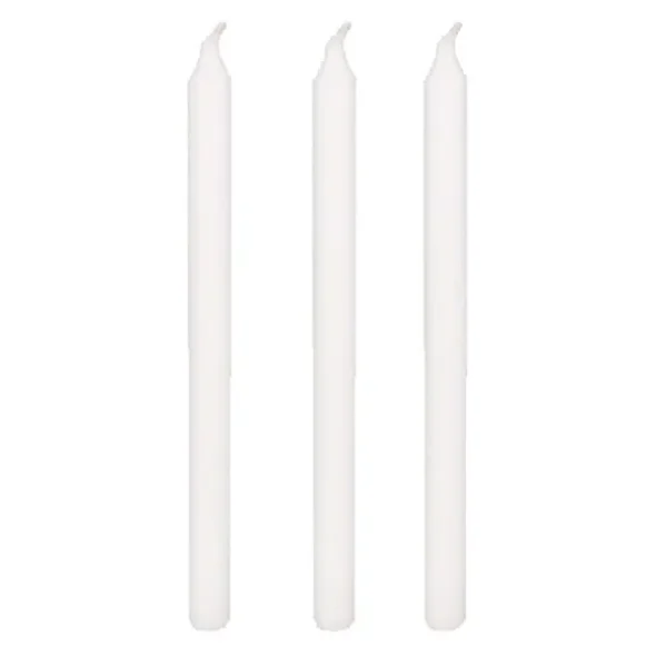 Rustiklys 12 timer, hvid, 29 cm 50 stk