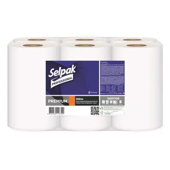 Selpak Pro Premium Centerfeed rulle 140 m 6 rl/kolli