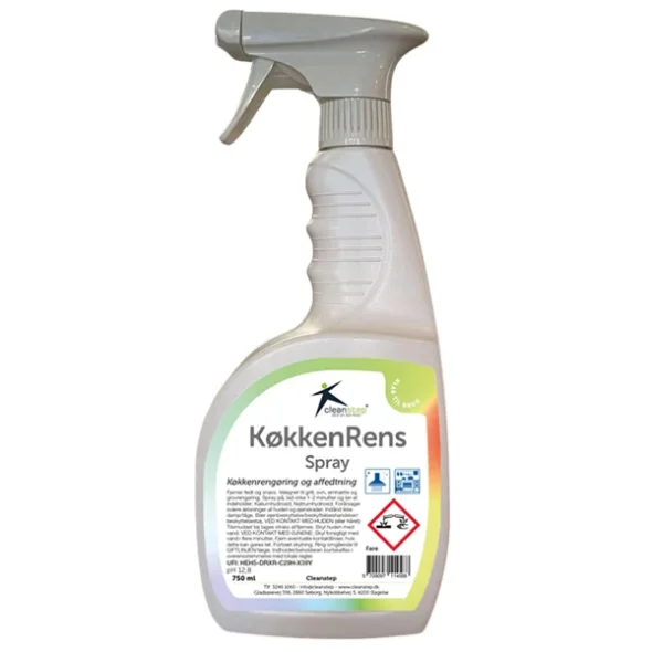 KkkenRens Spray/ Capasal Kitchen spray RTU 750 ml, fedtfjerner grovrens