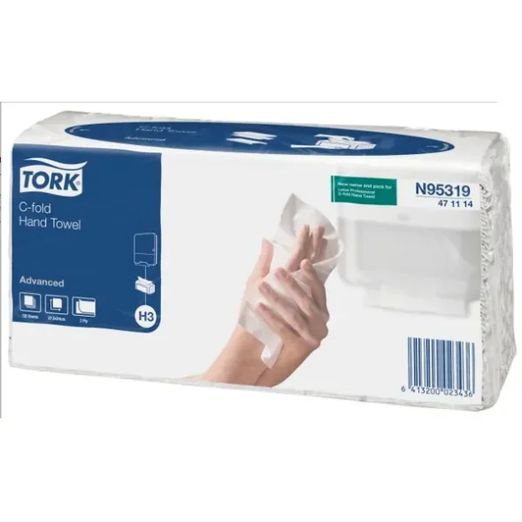 Hndkldeark, Tork Advanced, 2-lags, natur, 24 cm x 27,50 cm