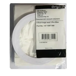 Stvsugerposer GD 10  Back 10 Liter,5 stk/pak -  20 pakker