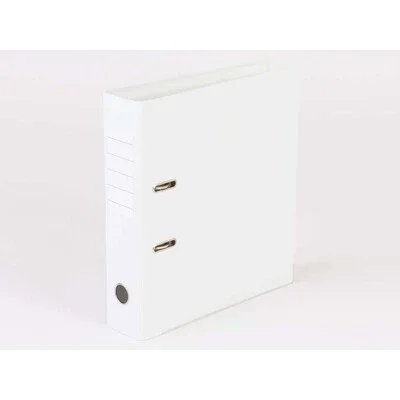 Mappe A4 Hvid metalskinne, 75mm ryg