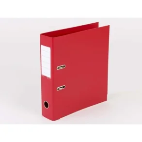 Mappe A4 R�d metalskinne, 75mm ryg