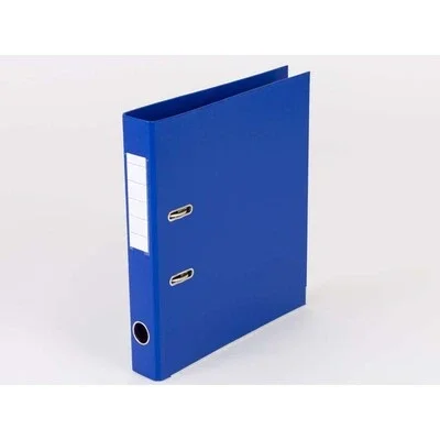 Mappe A4 Bl� metalskinne, 50 mm ryg