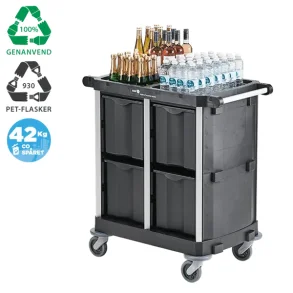 Nordic Recycle Trolley 2.0 Service Medium ben med skuffer