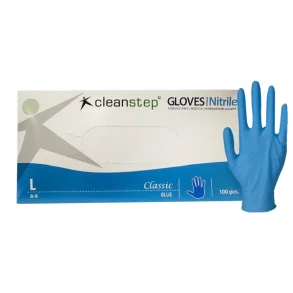 Nitrilhandsker, Cleanstep uden pudder Bl, Large 100 stk/pak
