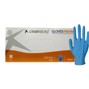 Nitrilhandsker, Cleanstep uden pudder Bl, Medium 100 stk/pak