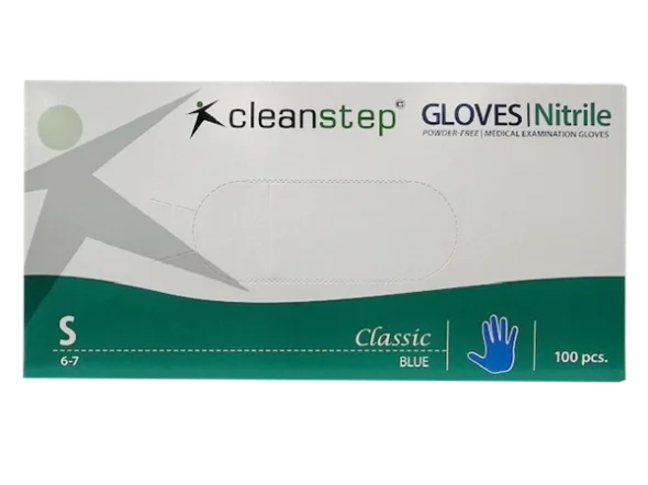 Nitrilhandsker, Cleanstep uden pudder Bl, Small 100 stk/pak