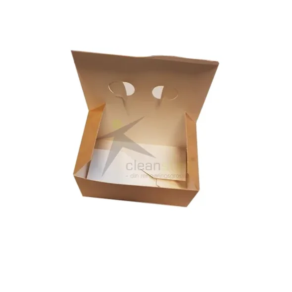 Pommes boks m lg 14x9.3x6.4cm brun 500 stk