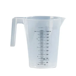 Mlekande, 1000 ml, klar, PE, med bent hank