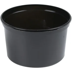 Plastbakke, 7cm, 11,5cm, 500 ml, sort, PP, 1-rums 500stk