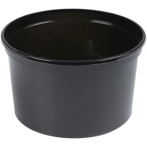 Plastbakke, 7cm, 11,5cm, 500 ml, sort, PP, 1-rums 500stk