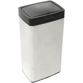 Affaldsspand, stl, rustfrit stl, 45 l, sort lg, med sensorfunktion