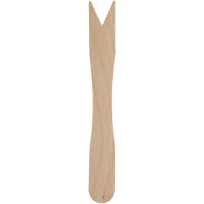 Pommes frites gaffel, 8,5cm, brun, birketr, bionedbrydelig  500 stk 