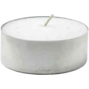 Fyrfadslys, hvid, 8 timer, 100% paraffin 50stk