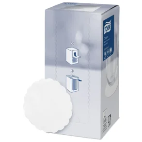 Kopunderlag, Tork Advanced, 8-lags, 9cm, hvid, papir, ekstra tykke 3000stk