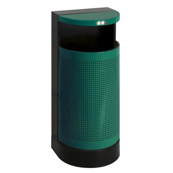 Affaldsspand, V-part, brandsikker, grn, 60L