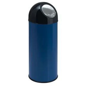 Affaldspand med push lg bl/sort 55 L