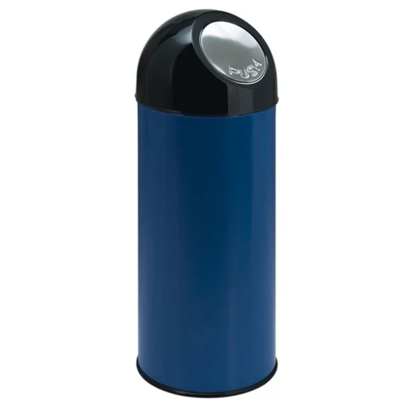 Affaldspand med push lg bl/sort 55 L