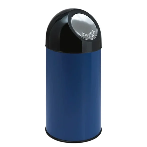 Affaldspand med push lg bl/sort 40 L