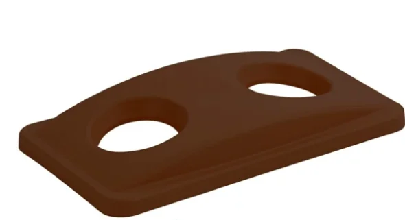 Plast lg, Rubbermaid, med 2 huller,brun