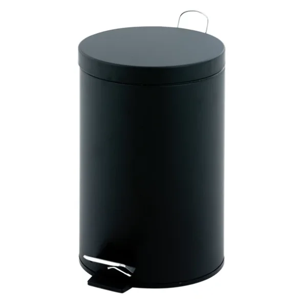 Pedalspand, EKO, sort mat, stl, 20 l, med inderspand i plast